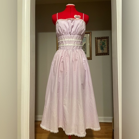 Gunne Sax Dresses & Skirts - Gunne Sax 1970s Vintage Lavender Fit & Flare Sundress With Lace